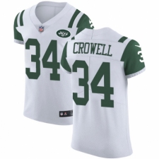 Men's Nike New York Jets #34 Isaiah Crowell White Vapor Untouchable Elite Player NFL Jersey