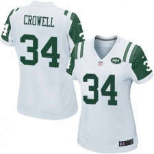Women's Nike New York Jets #34 Isaiah Crowell Game White NFL Jersey