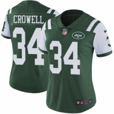 Women's Nike New York Jets #34 Isaiah Crowell Green Team Color Vapor Untouchable Elite Player NFL Jersey