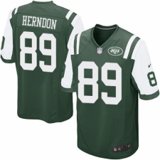 Men's Nike New York Jets #89 Chris Herndon Game Green Team Color NFL Jersey