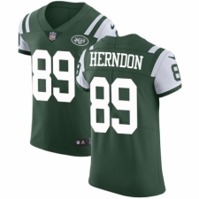 Men's Nike New York Jets #89 Chris Herndon Green Team Color Vapor Untouchable Elite Player NFL Jersey
