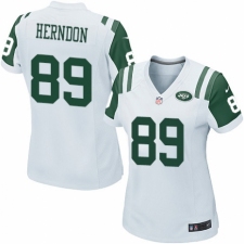 Women's Nike New York Jets #89 Chris Herndon Game White NFL Jersey