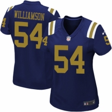 Women's Nike New York Jets #54 Avery Williamson Elite Navy Blue Alternate NFL Jersey