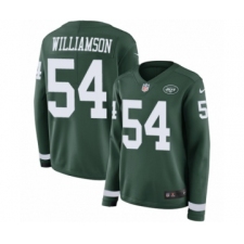 Women's Nike New York Jets #54 Avery Williamson Limited Green Therma Long Sleeve NFL Jersey