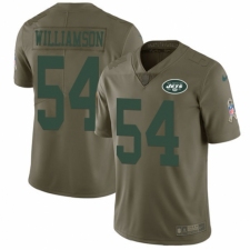 Youth Nike New York Jets #54 Avery Williamson Limited Olive 2017 Salute to Service NFL Jersey