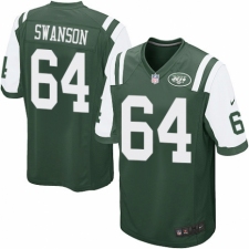 Men's Nike New York Jets #64 Travis Swanson Game Green Team Color NFL Jersey
