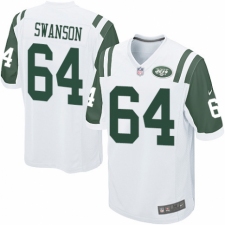 Men's Nike New York Jets #64 Travis Swanson Game White NFL Jersey