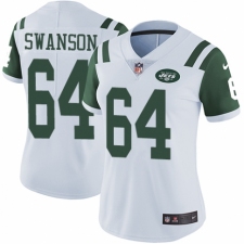 Women's Nike New York Jets #64 Travis Swanson White Vapor Untouchable Elite Player NFL Jersey