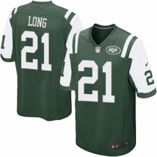 Men's Nike New York Jets #61 Spencer Long Game Green Team Color NFL Jersey