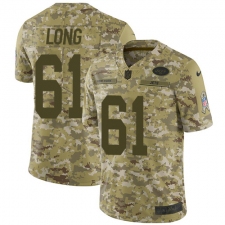 Men's Nike New York Jets #61 Spencer Long Limited Camo 2018 Salute to Service NFL Jersey