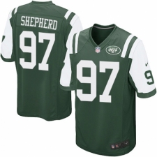 Men's Nike New York Jets #97 Nathan Shepherd Game Green Team Color NFL Jersey