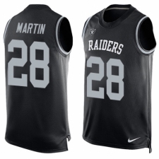 Men's Nike Oakland Raiders #28 Doug Martin Limited Black Player Name & Number Tank Top NFL Jersey