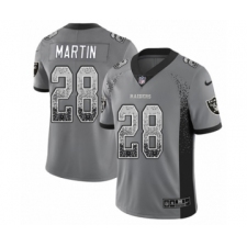 Men's Nike Oakland Raiders #28 Doug Martin Limited Gray Rush Drift Fashion NFL Jersey