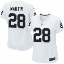 Women's Nike Oakland Raiders #28 Doug Martin Game White NFL Jersey