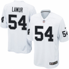 Men's Nike Oakland Raiders #54 Emmanuel Lamur Game White NFL Jersey