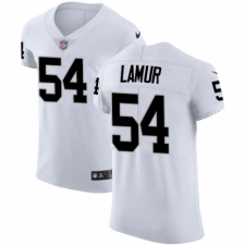 Men's Nike Oakland Raiders #54 Emmanuel Lamur White Vapor Untouchable Elite Player NFL Jersey