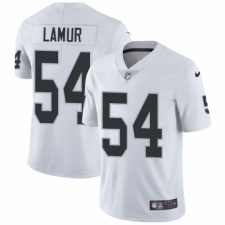 Men's Nike Oakland Raiders #54 Emmanuel Lamur White Vapor Untouchable Limited Player NFL Jersey