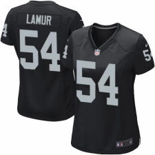 Women's Nike Oakland Raiders #54 Emmanuel Lamur Game Black Team Color NFL Jersey
