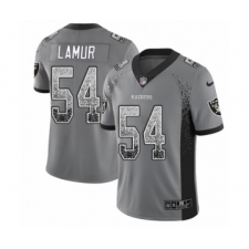 Youth Nike Oakland Raiders #54 Emmanuel Lamur Limited Gray Rush Drift Fashion NFL Jersey