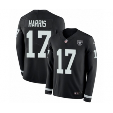 Men's Nike Oakland Raiders #17 Dwayne Harris Limited Black Therma Long Sleeve NFL Jersey