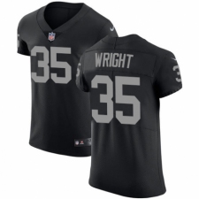 Men's Nike Oakland Raiders #35 Shareece Wright Black Team Color Vapor Untouchable Elite Player NFL Jersey