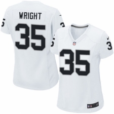 Women's Nike Oakland Raiders #35 Shareece Wright Game White NFL Jersey