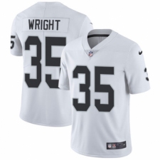 Youth Nike Oakland Raiders #35 Shareece Wright White Vapor Untouchable Elite Player NFL Jersey