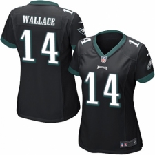 Women's Nike Philadelphia Eagles #14 Mike Wallace Game Black Alternate NFL Jersey