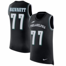 Men's Nike Philadelphia Eagles #77 Michael Bennett Black Rush Player Name & Number Tank Top NFL Jersey