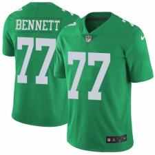 Men's Nike Philadelphia Eagles #77 Michael Bennett Limited Green Rush Vapor Untouchable NFL Jersey