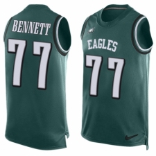 Men's Nike Philadelphia Eagles #77 Michael Bennett Limited Midnight Green Player Name & Number Tank Top NFL Jersey