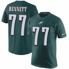 Nike Philadelphia Eagles #77 Michael Bennett Green Rush Pride Name & Number T-Shirt