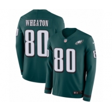 Men's Nike Philadelphia Eagles #80 Markus Wheaton Limited Green Therma Long Sleeve NFL Jersey