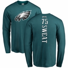 Nike Philadelphia Eagles #75 Josh Sweat Green Backer Long Sleeve T-Shirt