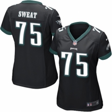 Women's Nike Philadelphia Eagles #75 Josh Sweat Game Black Alternate NFL Jersey