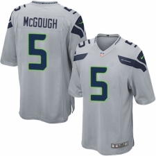 Men's Nike Seattle Seahawks #5 Alex McGough Game Grey Alternate NFL Jersey