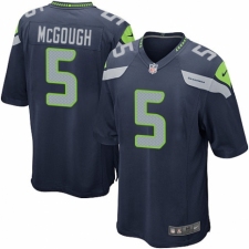 Men's Nike Seattle Seahawks #5 Alex McGough Game Navy Blue Team Color NFL Jersey