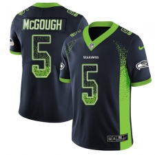 Men's Nike Seattle Seahawks #5 Alex McGough Limited Navy Blue Rush Drift Fashion NFL Jersey
