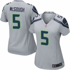 Women's Nike Seattle Seahawks #5 Alex McGough Game Grey Alternate NFL Jersey