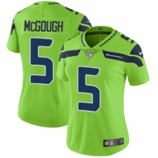 Women's Nike Seattle Seahawks #5 Alex McGough Limited Green Rush Vapor Untouchable NFL Jersey