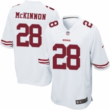 Men's Nike San Francisco 49ers #28 Jerick McKinnon Game White NFL Jersey
