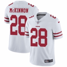 Men's Nike San Francisco 49ers #28 Jerick McKinnon White Vapor Untouchable Limited Player NFL Jersey