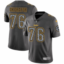 Youth Nike Pittsburgh Steelers #76 Chukwuma Okorafor Gray Static Vapor Untouchable Limited NFL Jersey