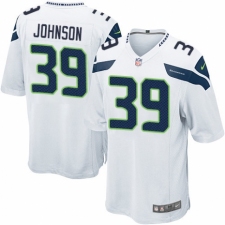 Men's Nike Seattle Seahawks #39 Dontae Johnson Game White NFL Jersey