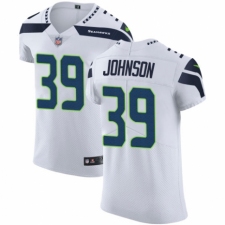 Men's Nike Seattle Seahawks #39 Dontae Johnson White Vapor Untouchable Elite Player NFL Jersey