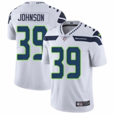 Men's Nike Seattle Seahawks #39 Dontae Johnson White Vapor Untouchable Limited Player NFL Jersey