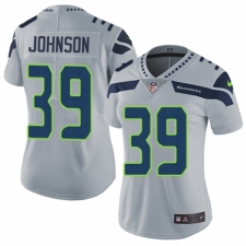 Women's Nike Seattle Seahawks #39 Dontae Johnson Grey Alternate Vapor Untouchable Elite Player NFL Jersey