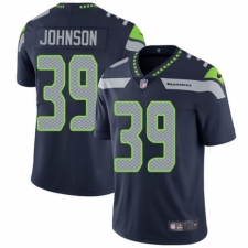 Youth Nike Seattle Seahawks #39 Dontae Johnson Navy Blue Team Color Vapor Untouchable Elite Player NFL Jersey