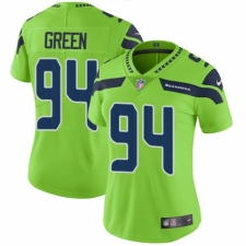 Women's Nike Seattle Seahawks #94 Rasheem Green Limited Green Rush Vapor Untouchable NFL Jersey