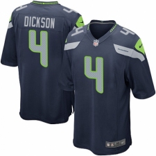Men's Nike Seattle Seahawks #4 Michael Dickson Game Navy Blue Team Color NFL Jersey